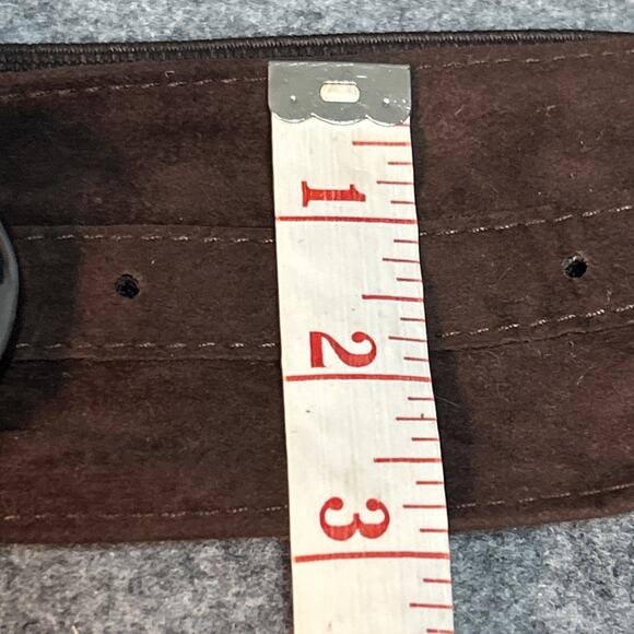 Vintage Women’s Belt Size 12 Wide Dark Brown Suede Elastic Jessica Howard - Picture 7 of 12